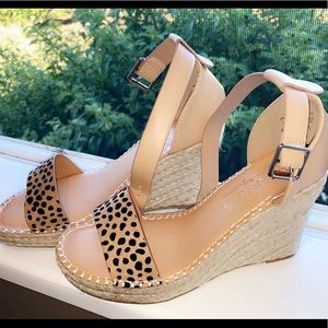 cheetah “bamboo” wedges!